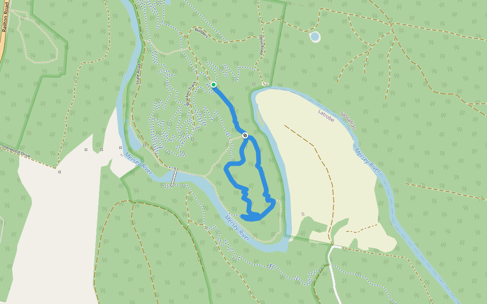Big Bend walking route map in Latrobe