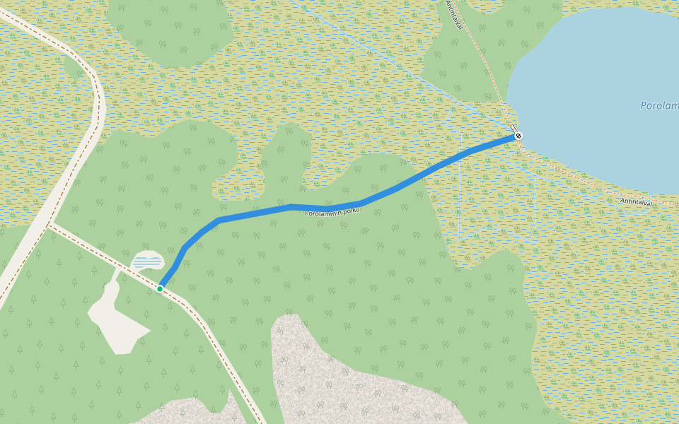 Porolammin polku walking route map in Kauhava