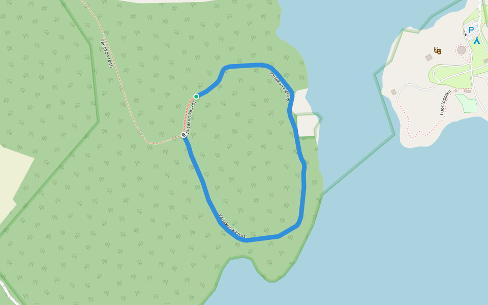 Vaisakon kierros walking route map in Meisala