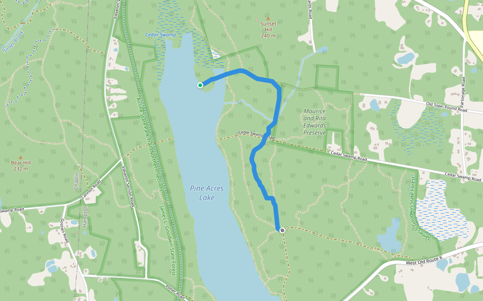 Governor's Island Trail walking route map in Hampton