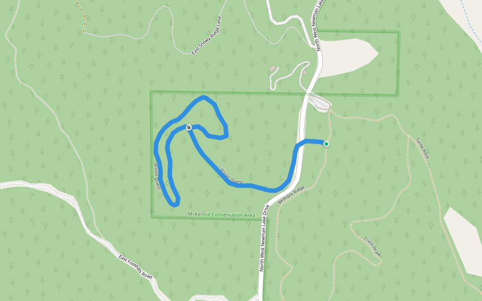 Vision Quest walking route map in Newman Lake