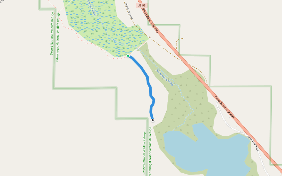 Lower Lake West Trail walking route map in Alamo