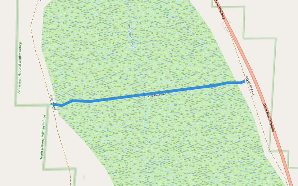 Dove Dike Trail walking route map in Alamo
