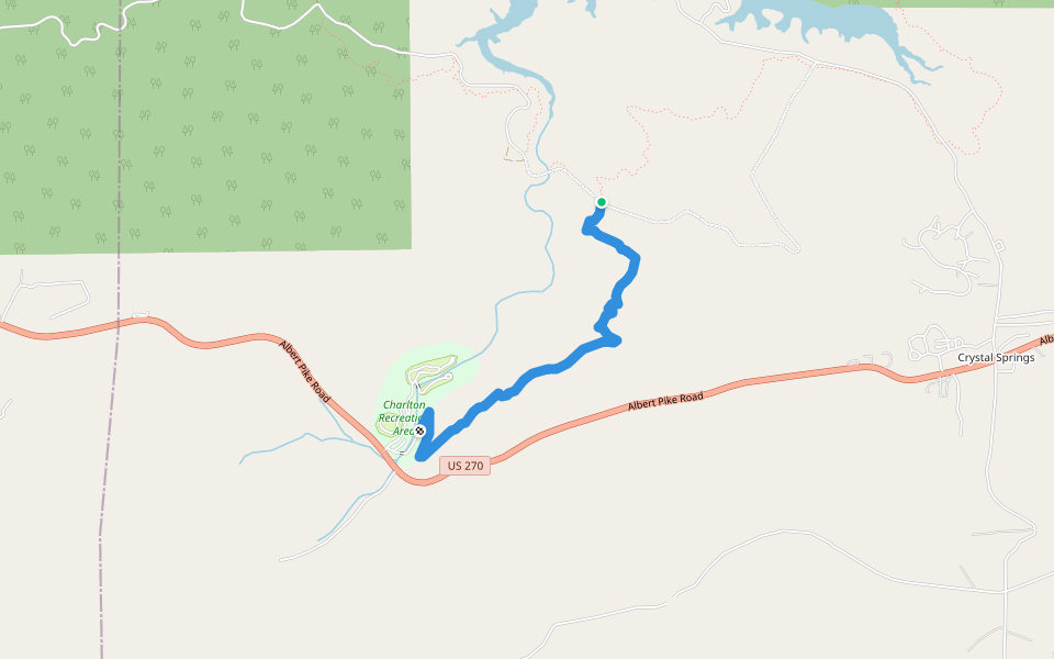 Charlton Trail walking route map in Royal