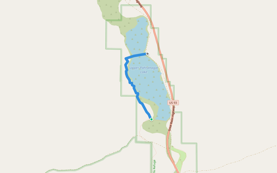 Upper Lake Trail walking route map in Alamo