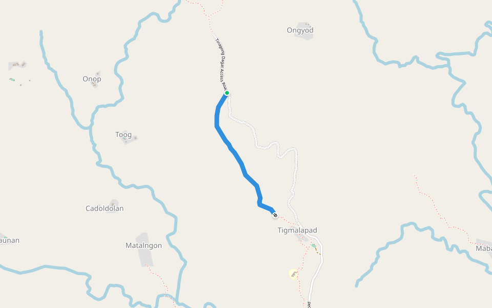 Ongyod Road walking route map in Miagao