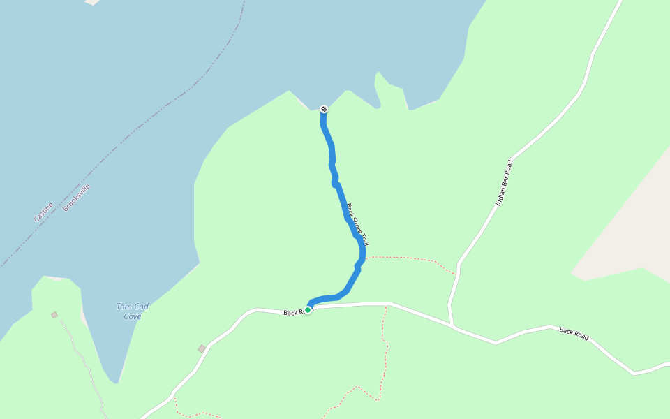 Back Shore Trail walking route map in Brooksville