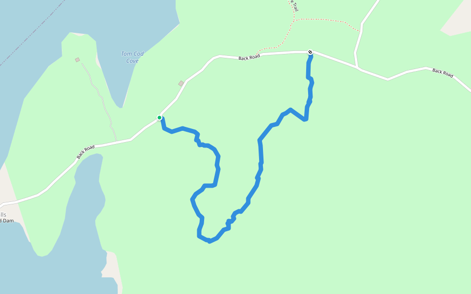 Beaver Flowage Trail walking route map in Brooksville