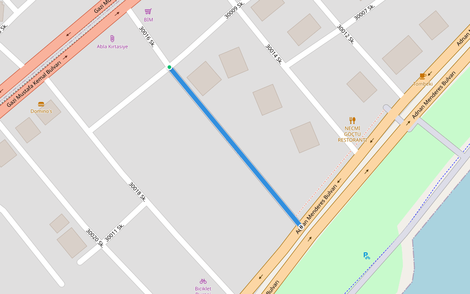 30016 Sk. walking route map in Erdemli