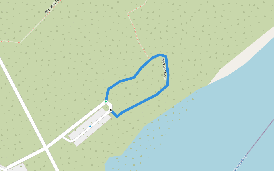 Riverside Loop walking route map in Laughlin