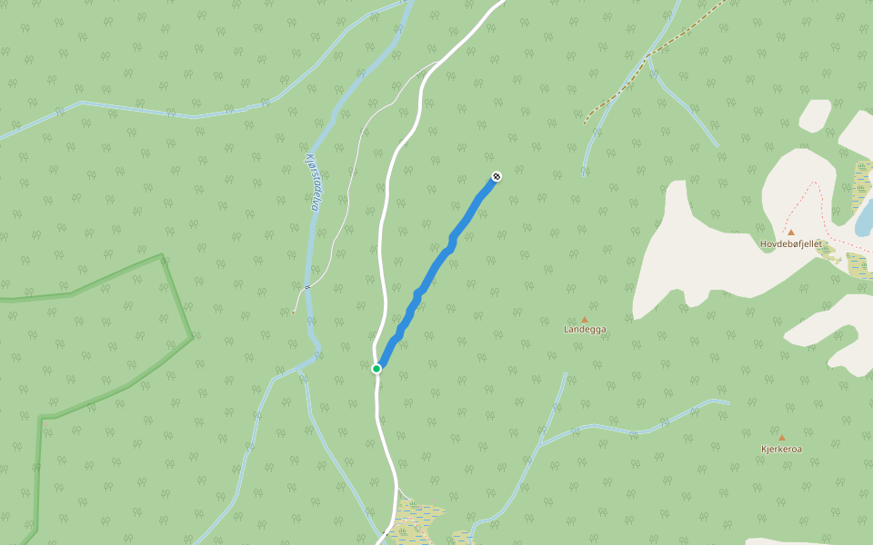 Delestien walking route map in Kløvstadhagen