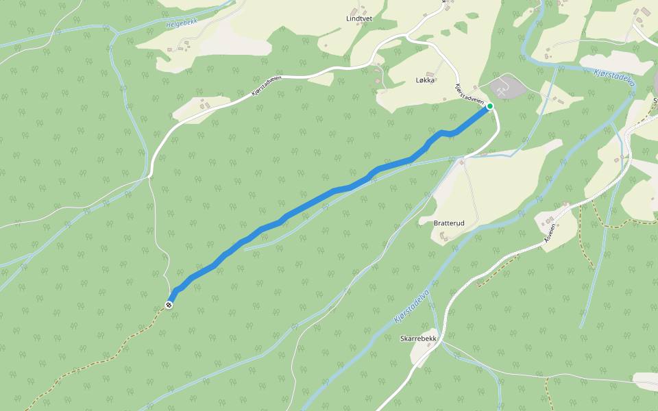 Midtveien walking route map in Kløvstadhagen