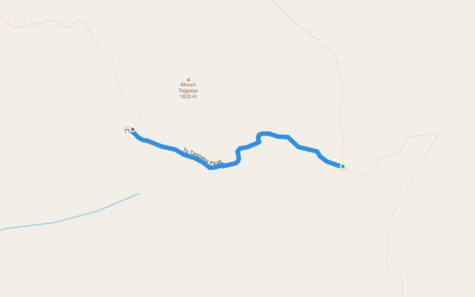 To Tagpaya Peak walking route map in Kibungan