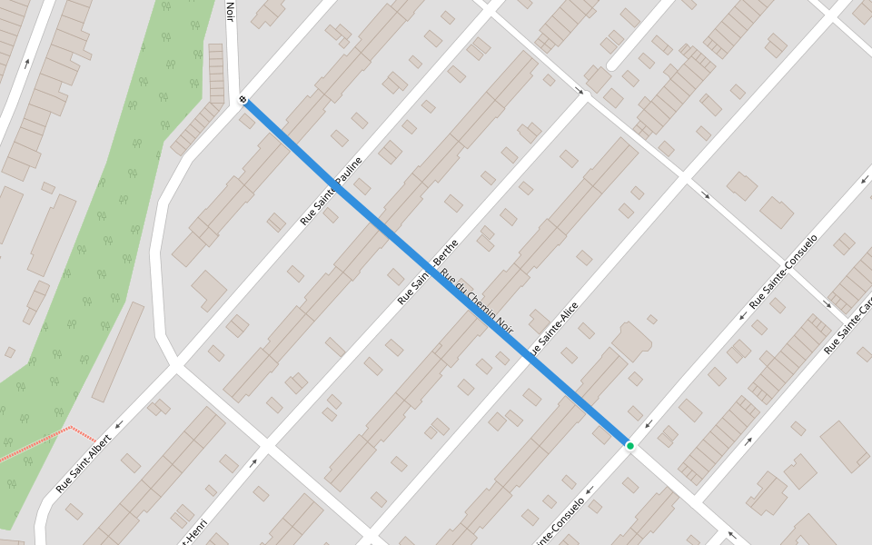 Rue du Chemin Noir walking route map in Jœuf
