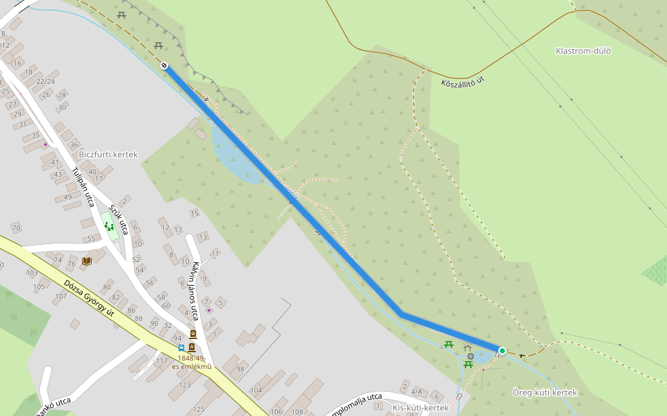 Buzáshegyi sétaút walking route map in Lábatlan