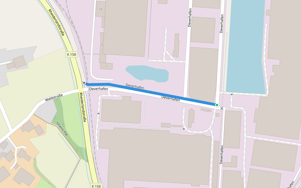 Deverhafen walking route map in Papenburg