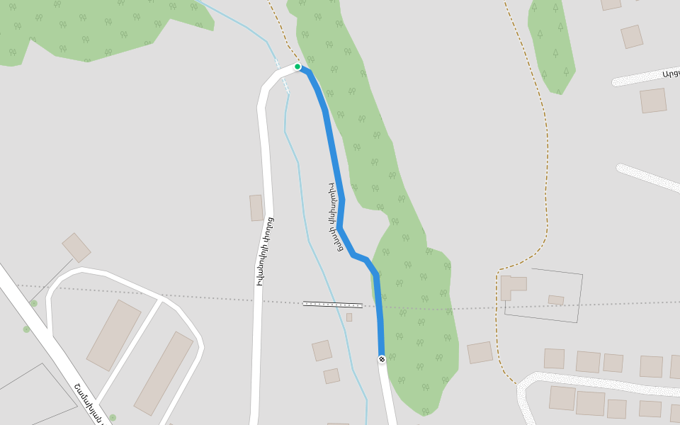 Իվանովի փողոց walking route map in Dilijan