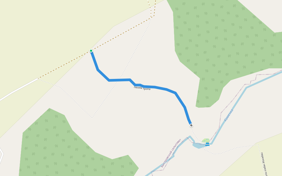 пешая тропа walking route map in Kliuchi