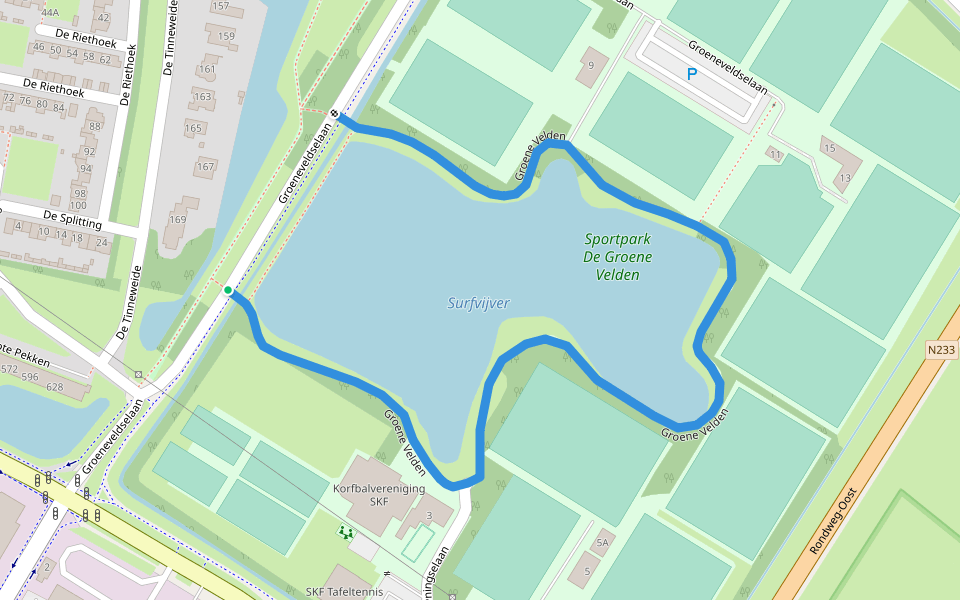 Groene Velden walking route map in Veenendaal