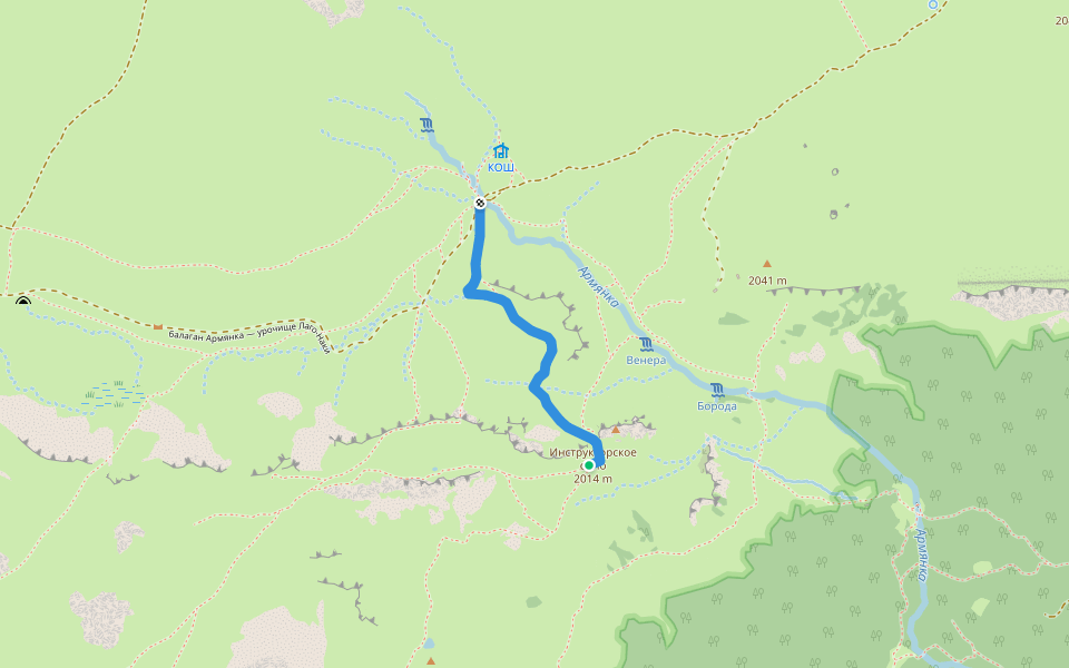 балаган Армянка — Инструкторское окно walking route map in Chigursana