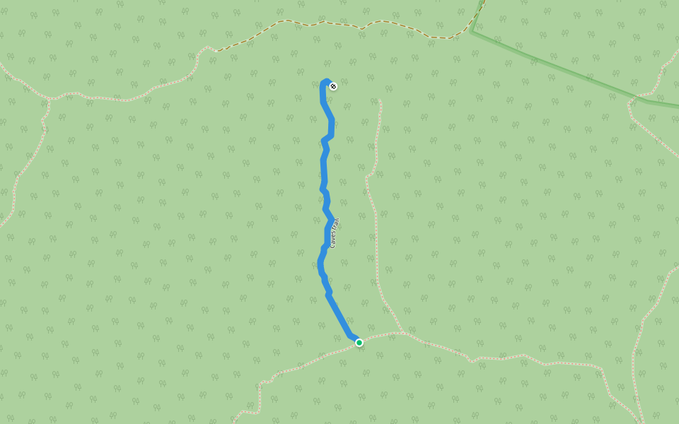 Caves trail walking route map in Vinegar Hill