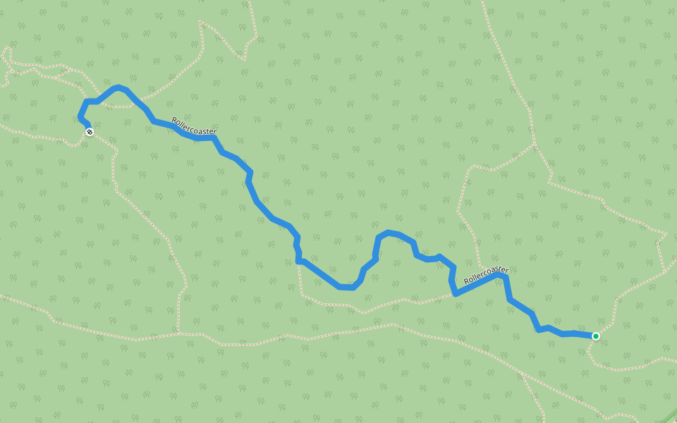 Rollercoaster walking route map in Vinegar Hill