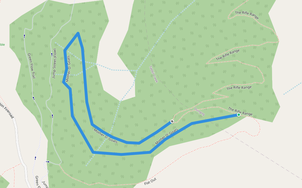 Mother O' Goats walking route map in Tabbil Creek