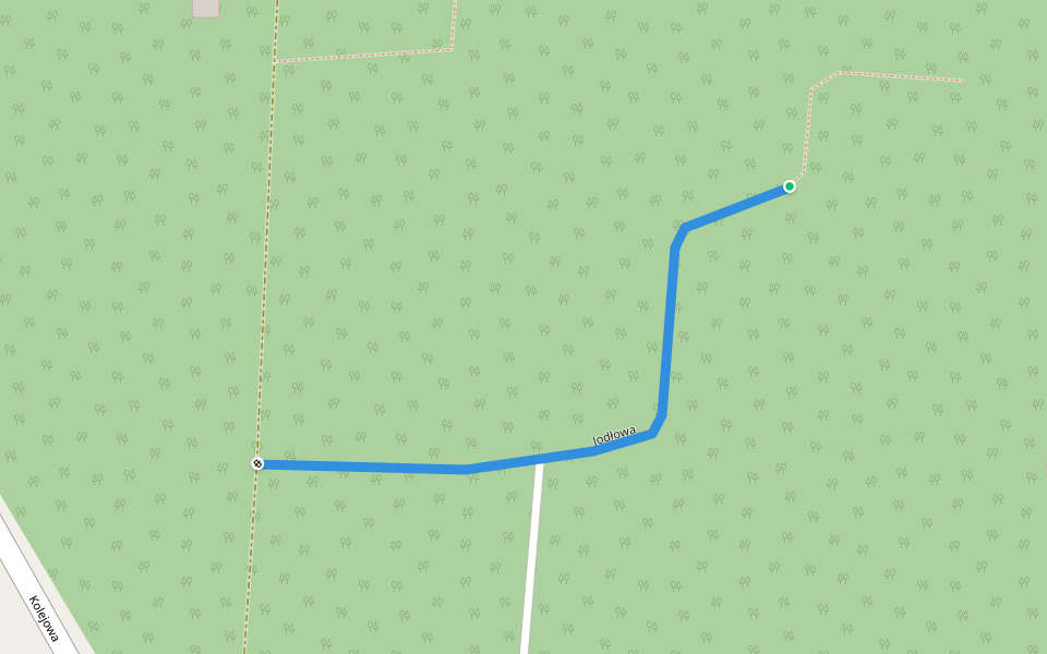Jodłowa walking route map in Mostówka
