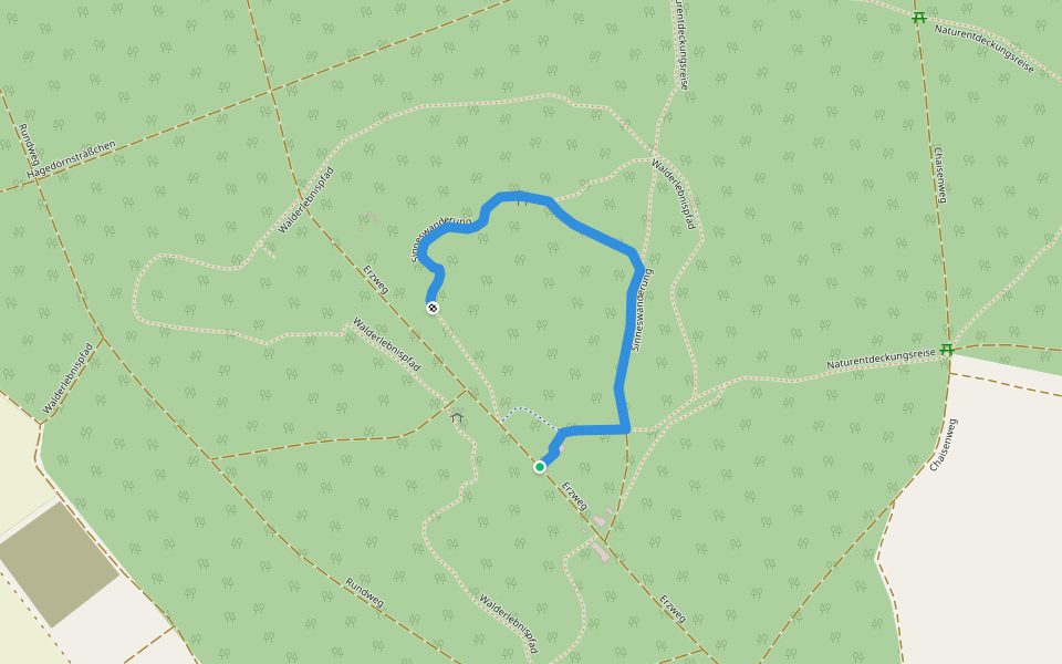 Sinneswanderung walking route map in Schernfeld