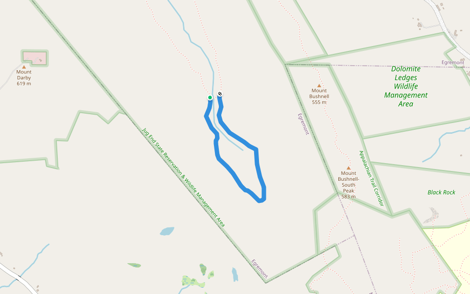 Upper Jug End Loop Trail walking route map in Egremont