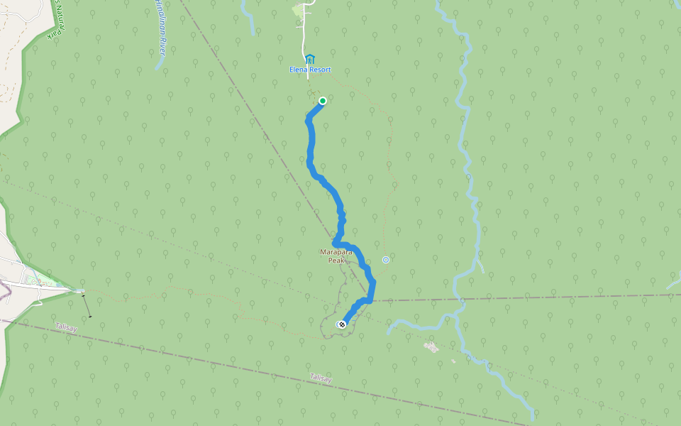 Marapara Trail walking route map in Silay City