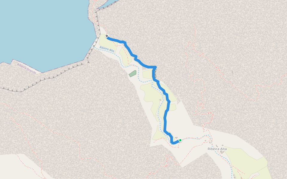 Levada walking route map in Figueiras de Baixo