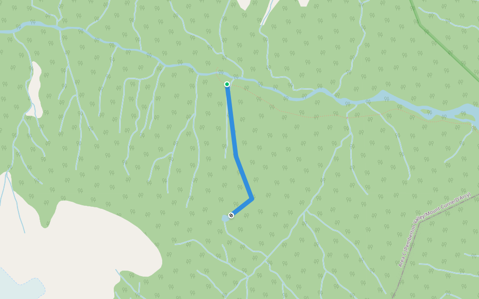 Bug Lake Trail walking route map in Egmont