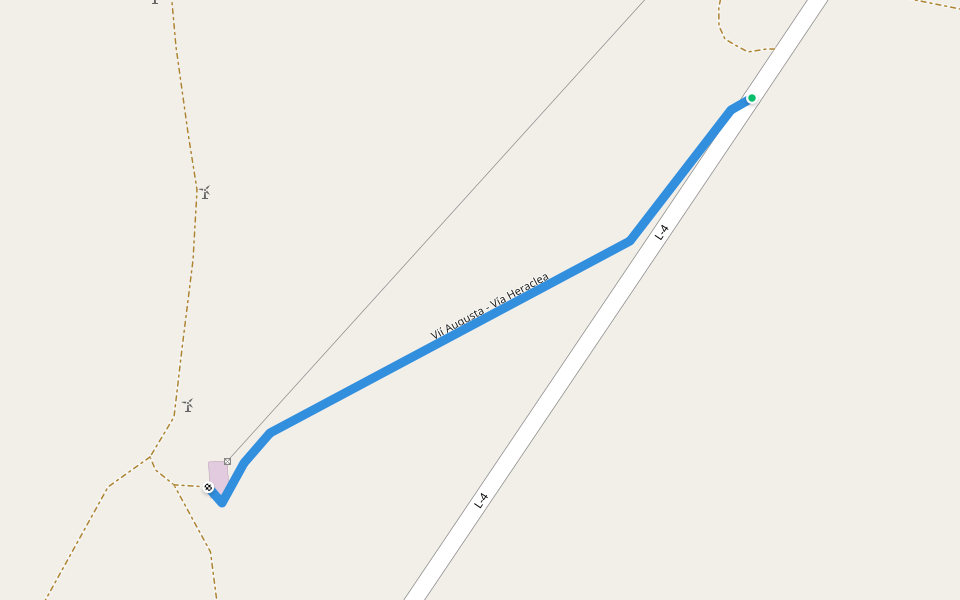 Vií Augusta - Vía Heraclea walking route map in El Bonillo