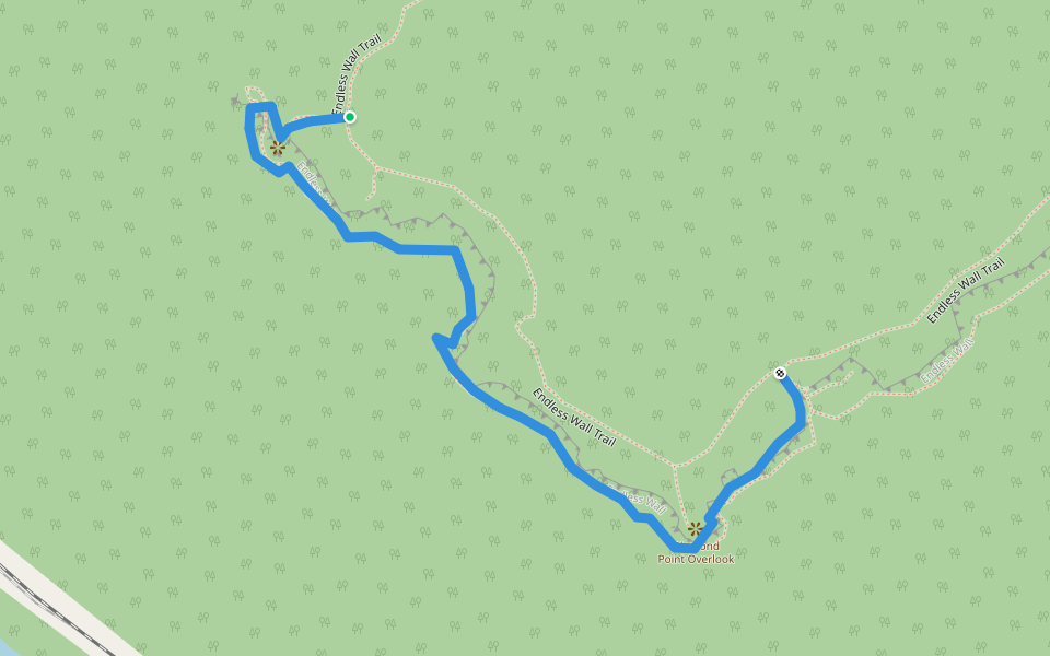 Endless Wall Climbers Trail walking route map in Edmond