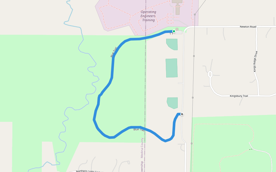 Blue Trail walking route map in Richfield