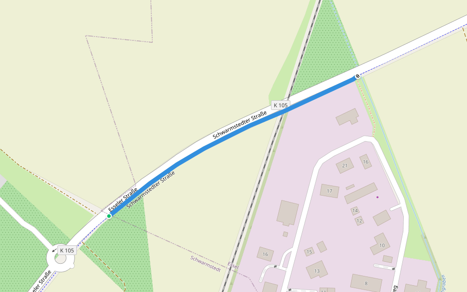 Schwarmstedter Straße walking route map in Essel