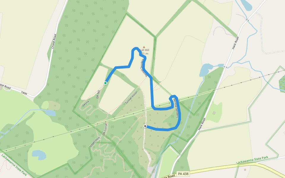 Bermie Senders walking route map in Dalton