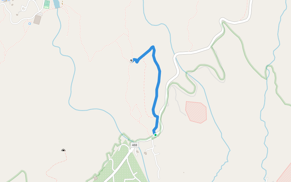 Моллова кория - Карандила walking route map in Kipilovo