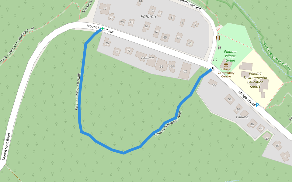 Paluma Rainforest Walk walking route map in Paluma