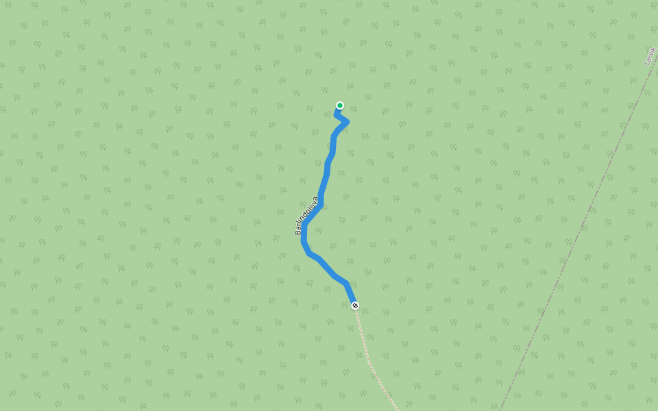 Barlindglova walking route map in Hvarnes