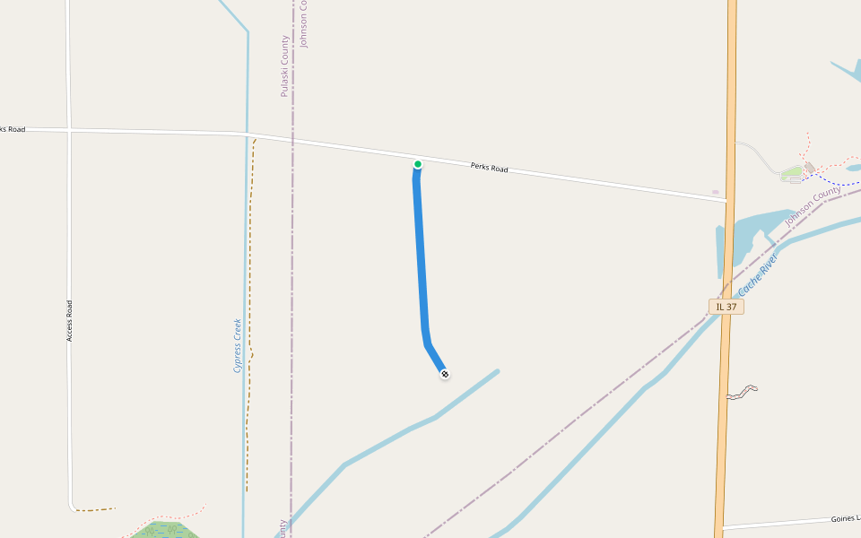 DRAFT walking route map in Cypress