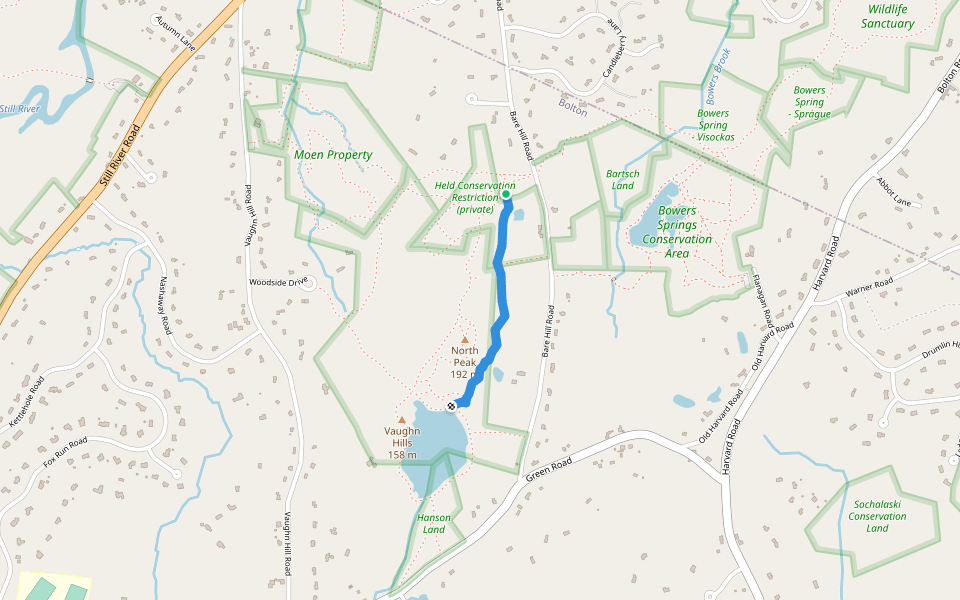 Under North Peak walking route map in Bolton