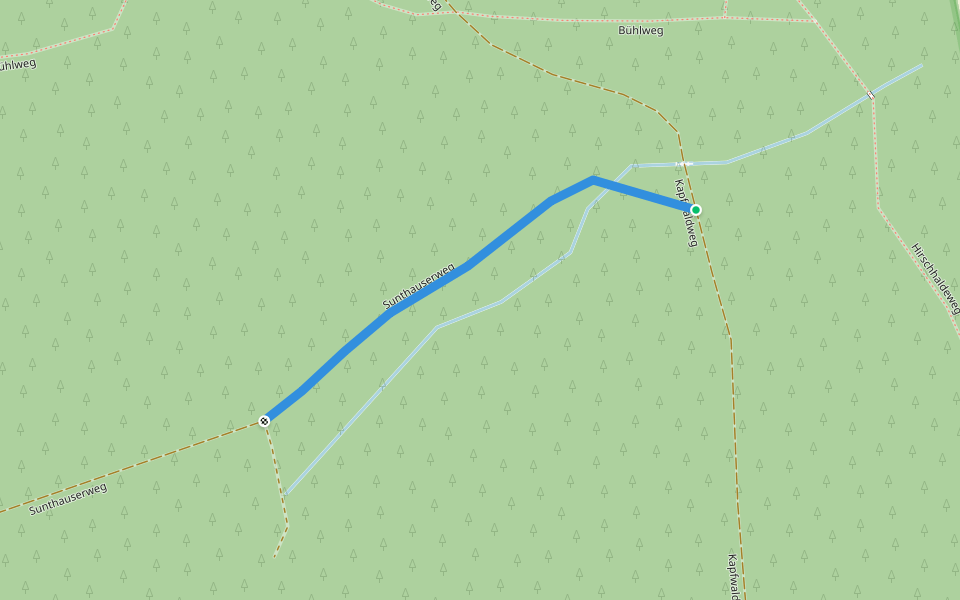 Sunthauserweg walking route map in Bad Dürrheim