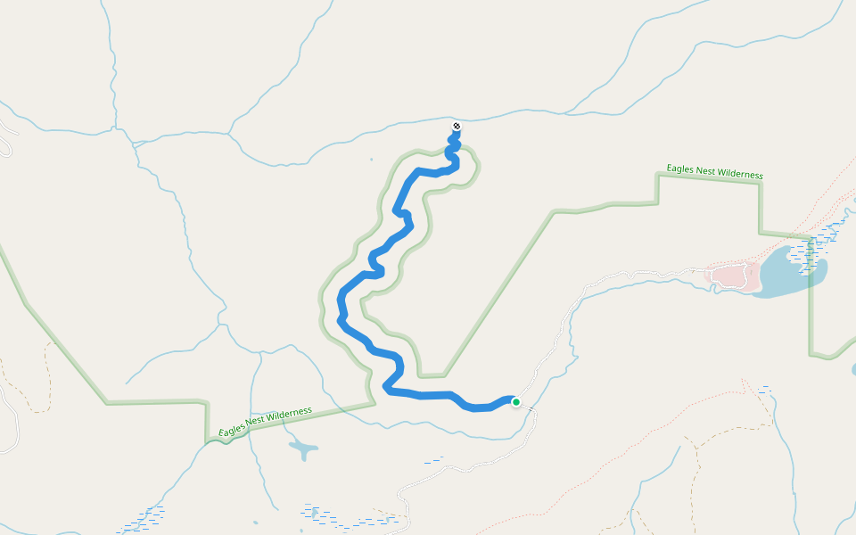 East Meadow Creek Road walking route map in Vail
