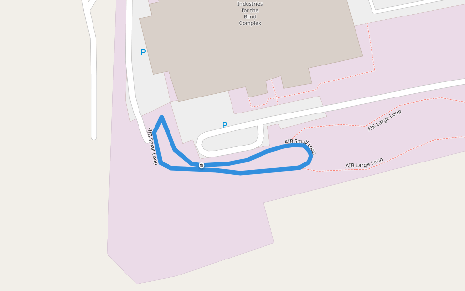 AIB Small Loop walking route map in Talladega