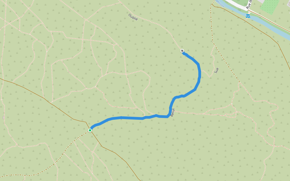 Belial walking route map in Grabels