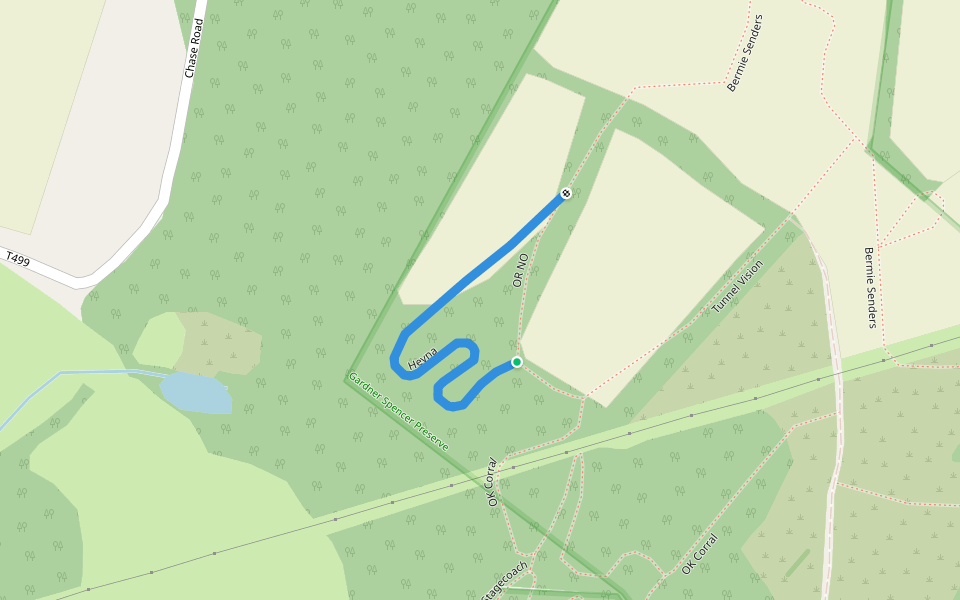 Heyna walking route map in Dalton