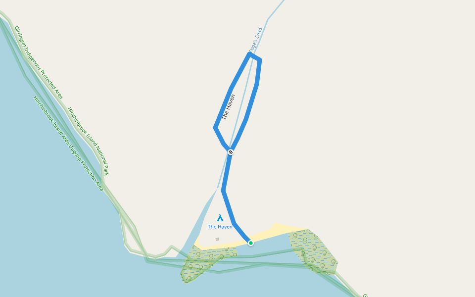 The Haven walking route map in Hinchinbrook