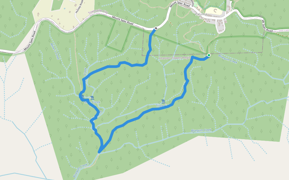 Bluegum Circuit walking route map in Paluma
